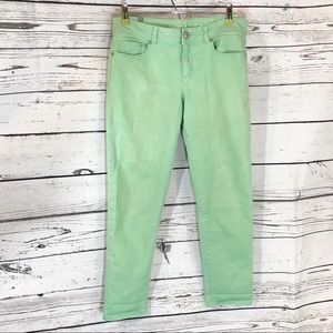 Lauren Conrad Pants Womens 8 Mint Greeen 5 Pocket Straight Stretch Beach
